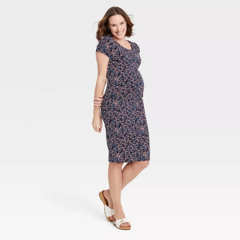 Short Sleeve T-Shirt Maternity Dress - Isabel Maternity, Size S
